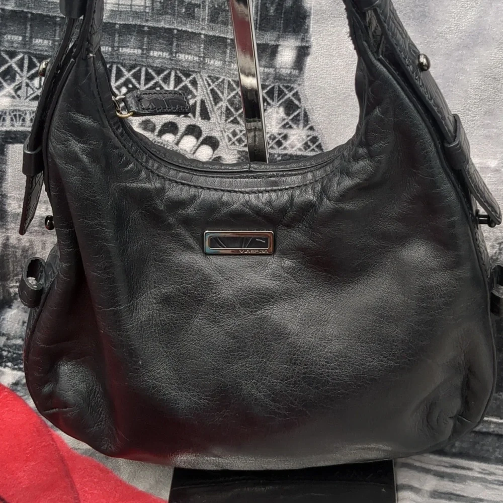 VIA Spiga Black Leather Bag
